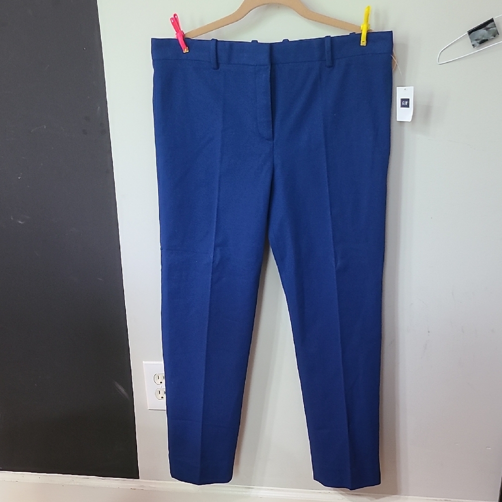 Sale! GAP NWT Blue Dress Pants Straight Leg Cropped Size 12R